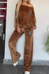 'Fauna' Long Sleeve Top and Pants Set - Celes Fashion